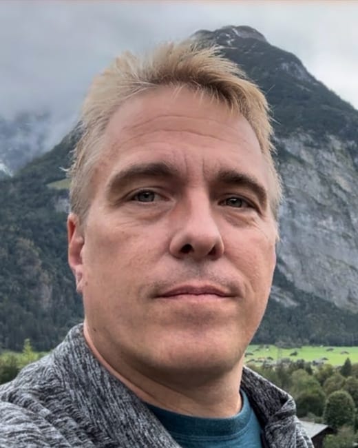 Matt Griffith outdoors in the Swiss Alps